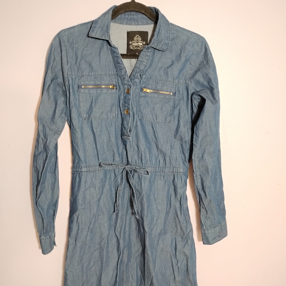 Louis Paris Denim Long Sleeve Dress